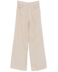 Emporio Armani - Logo-Patch Wide-Leg Trousers - Lyst