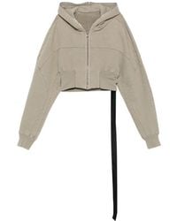 Rick Owens - Cropped Zip-Up Hoodie - Lyst