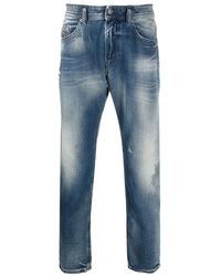 DIESEL - Skinny-Cut Distressed Denim Jeans - Lyst