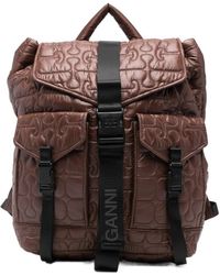 Ganni - Quilted Backpack - Lyst