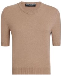 Dolce & Gabbana - Short-Sleeve Cashmere Sweater - Lyst