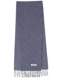 Jil Sander - Checked Fringed Scarf - Lyst