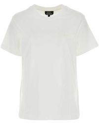 A.P.C. - Crewneck Short-Sleeved T-Shirt - Lyst