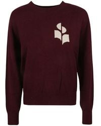 Isabel Marant - Isabel Marant Étoile Marisans Logo Intarsia Knitted Jumper - Lyst