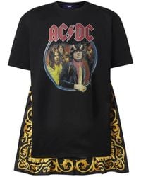 Junya Watanabe - Ac/Dc Printed Caped Cotton Jersey T-Shirt - Lyst