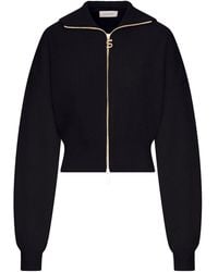 Sportmax - Zip-Up Ribbed-Knit Cardigan - Lyst