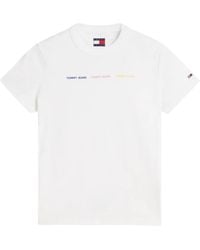 Tommy Hilfiger - Repeat Logo Washed Jersey T-Shirt - Lyst