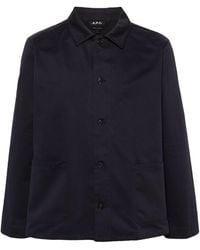 A.P.C. - Twill Cotton Overshirt - Lyst
