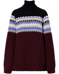Dries Van Noten - Fair Isle Wool And Cashmere-Blend Turtleneck Sweater - Lyst