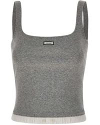 Entire studios - Cropped Ribbed Knitted Top - Lyst