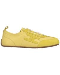 Elisabetta Franchi - Label-Stitched Lace-Up Sneakers - Lyst