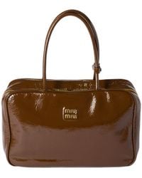Miu Miu - Beau Naplak Patent Leather Bag - Lyst