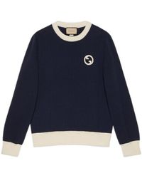 Gucci - Logo-Patch Long-Sleeve Jumper - Lyst