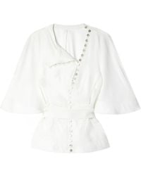 Altuzarra - Belted Crepe Blouse - Lyst