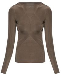 Rick Owens - Fitted Panelled Long Sleeve Top - Lyst