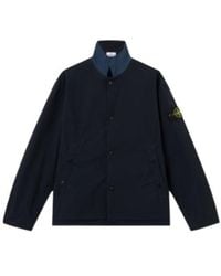 Stone Island - Logo Patch Buttoned Jacket - Lyst
