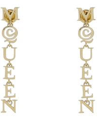 McQueen - Logo Pendant Earrings - Lyst