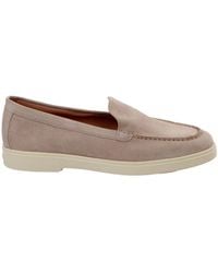 Santoni - Logo Moulded Loafers - Lyst