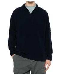 C.P. Company - Knit Sleeve Lens Polo Shirt - Lyst