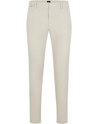 BOSS - Mid-Rise Slim-Cut Trousers - Lyst