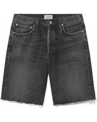 Agolde - Anson Frayed Denim Shorts - Lyst
