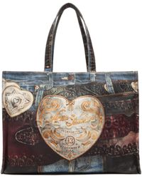 Acne Studios - Denim-Patch Heart Top Handle Bag - Lyst