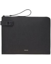 Ferragamo - Ferragamo Gancini-Buckled Zip-Up Clutch Bag - Lyst