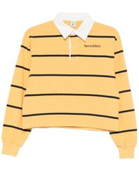 Sporty & Rich - Striped Polo Shirt - Lyst