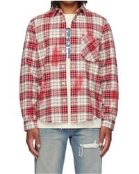 Amiri - Ma Quad Bleached Flannel Shirt - Lyst