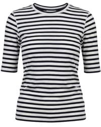 Closed - Striped Ribbed-Knit T-Shirt - Lyst