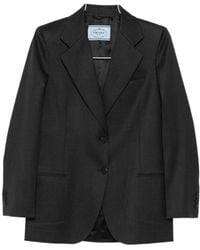 Prada - Single-Breasted Tailored Blazer - Lyst