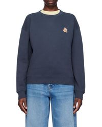 Maison Kitsuné - Fox-Motif Cotton Sweatshirt - Lyst
