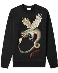 McQueen - Feilong Logo Print Pullover Sweatshirt - Lyst