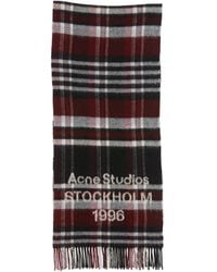Acne Studios - Plaid Logo Scarf - Lyst