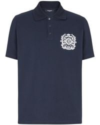 Balmain - Cotton Crest Polo Shirt - Lyst