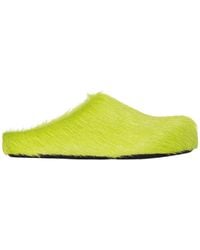 Marni - Fussbett Round-Toe Calf-Hair Mules - Lyst
