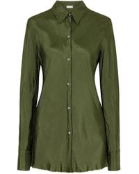 Dries Van Noten - Crinkled Satin Shirt - Lyst