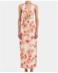pink.linen dress Angelina Linen Maxi Dress
