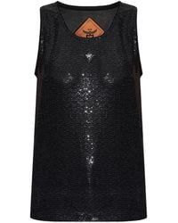 MCM - Logo-Patch Tank Top - Lyst