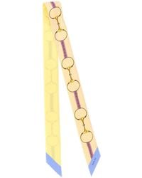 Gucci - Morsetto Double-Face Silk Ribbon Scarf - Lyst