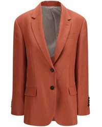 Brunello Cucinelli - Single-Breasted Tailored Blazer - Lyst
