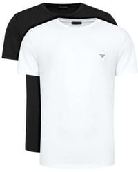 Emporio Armani - Logo Printed Two-Piece T-Shirt - Lyst