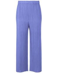 Pleats Please Issey Miyake - Issey Miyake Pleated Straight-Leg Pants - Lyst