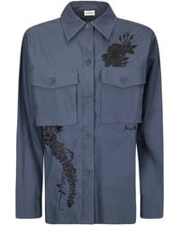 P.A.R.O.S.H. - P.A.R.O..H. Floral Embroidered Shirt - Lyst