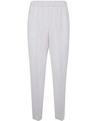 Peserico - Pleat Detailed Tapered Leg Trousers - Lyst