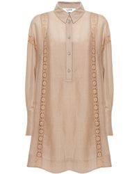 Blugirl Blumarine - Collared Long-Sleeved Dress - Lyst