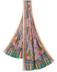 Etro - Paisley Wool And Silk Scarf - Lyst