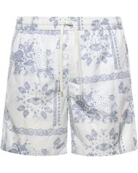 Eleventy - Paisley Print Swim Shorts - Lyst