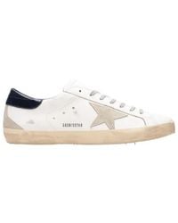 Golden Goose - Super-Star Trainers With Suede Star And Heels Tab - Lyst