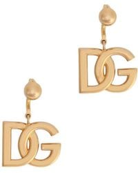 Dolce & Gabbana - Interlocking Logo Earrings - Lyst